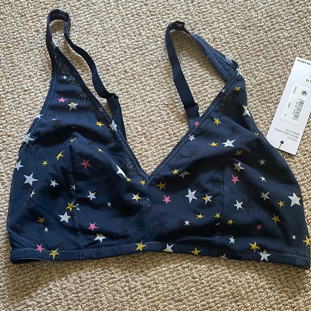 DKNY mesh high apex bralette NWT